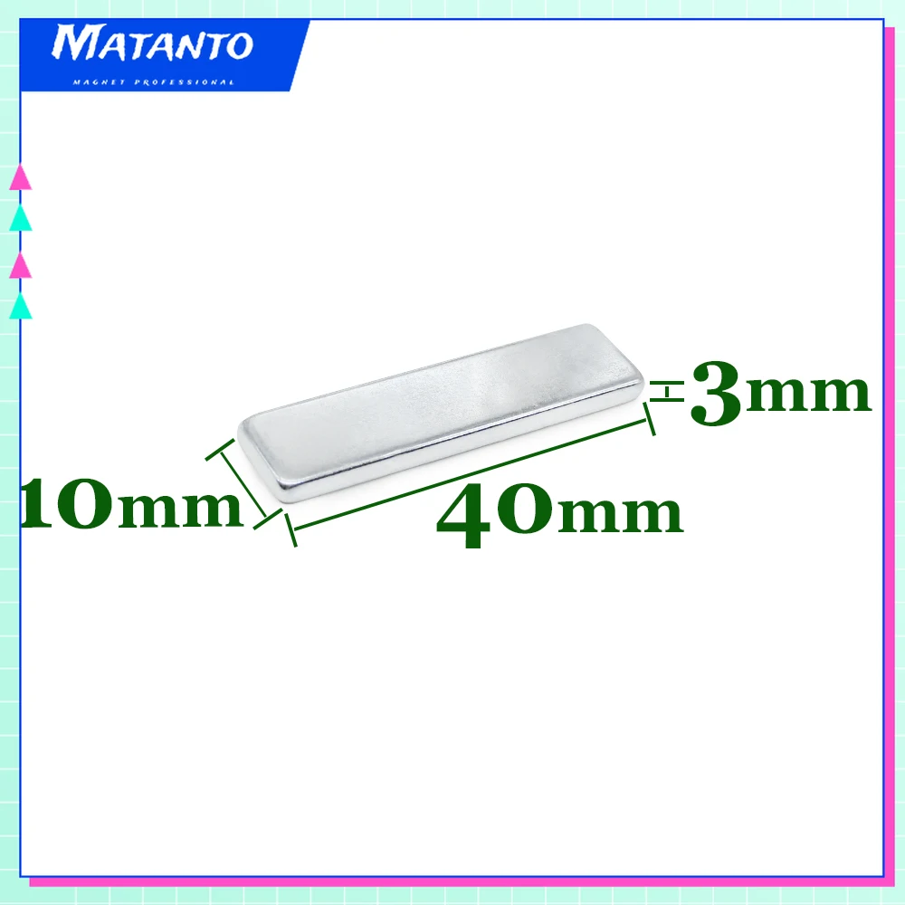 

2/5/10/20/30/50PCS 40x10x3mm Block Powerful Strong Magnetic Magnets N35 Quadrate Permanent NdFeB Magnet 40x10x3mm 40*10*3 mm