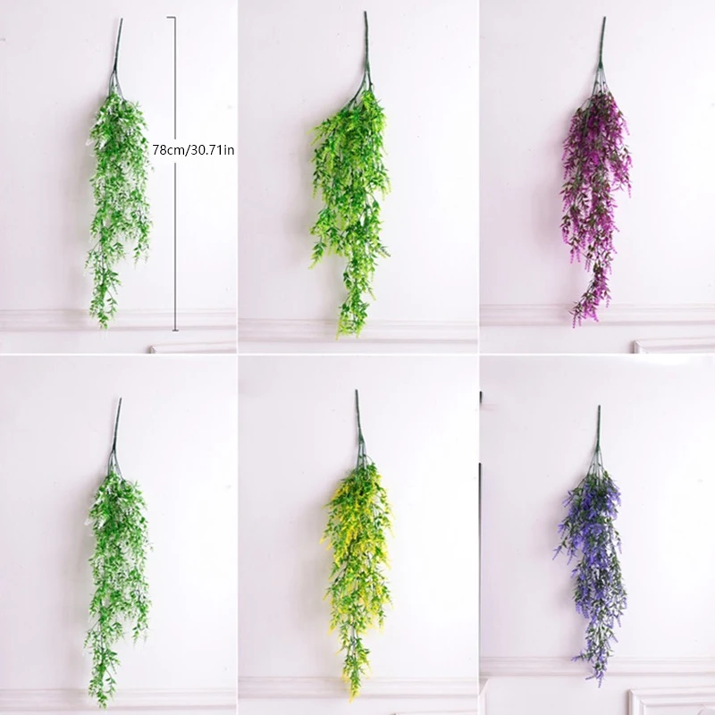 Искусственная Ротанговая Трава Настенное Зеленое Растение Лоза Декоративный