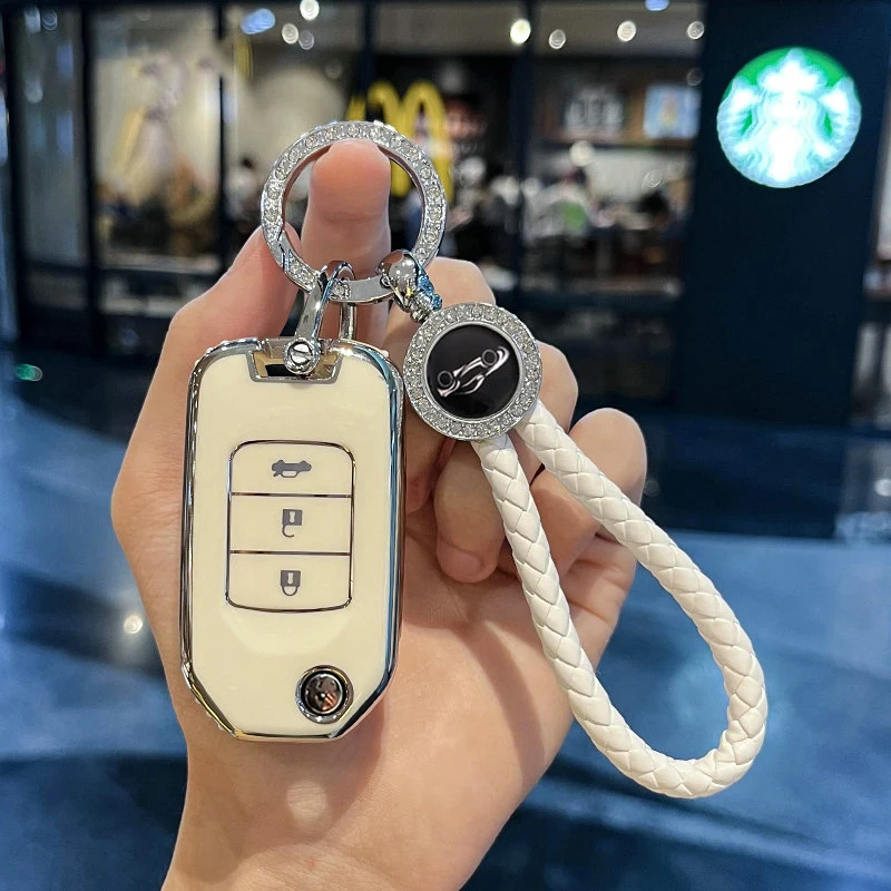 

Мягкий чехол для автомобильного ключа из ТПУ для Honda Civic Accord City Odyssey CR-V XR-V HR-V Vezel Jade Jazz Crider, брелок для ключей, аксессуары