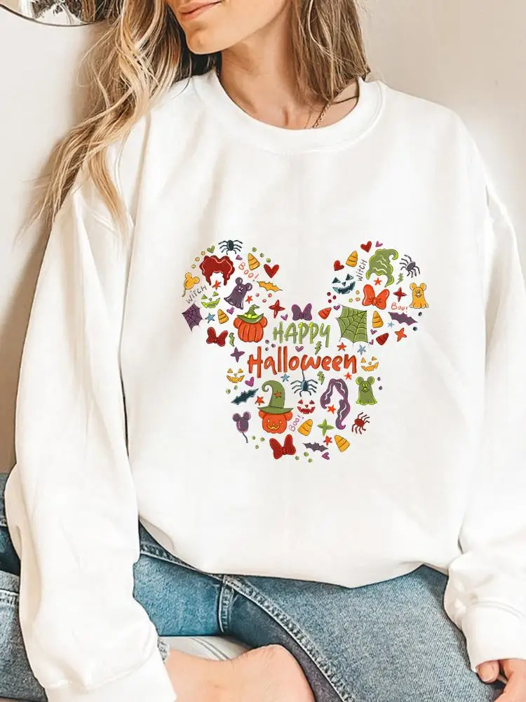 

Fashion Women Halloween Holiday Printed Pullovers Clothing Ladies Cartoon Ear Trend 90s Female Graphic Sweatshirts