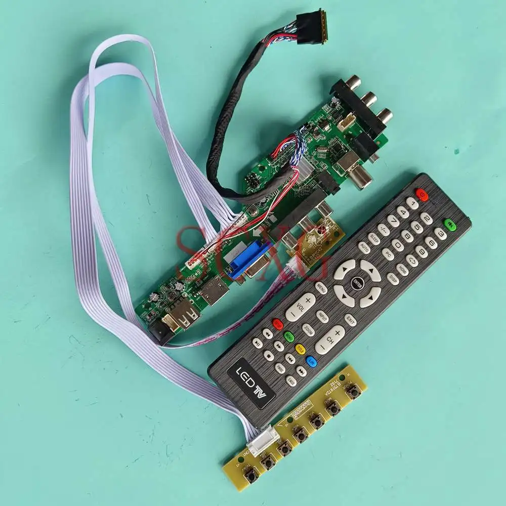 

Плата управления ЖК-драйвером работает для Φ 40 Pin LVDS 14 "цифровой сигнал DVB AV USB HDMI-совместимый дисплей VGA 1366 768