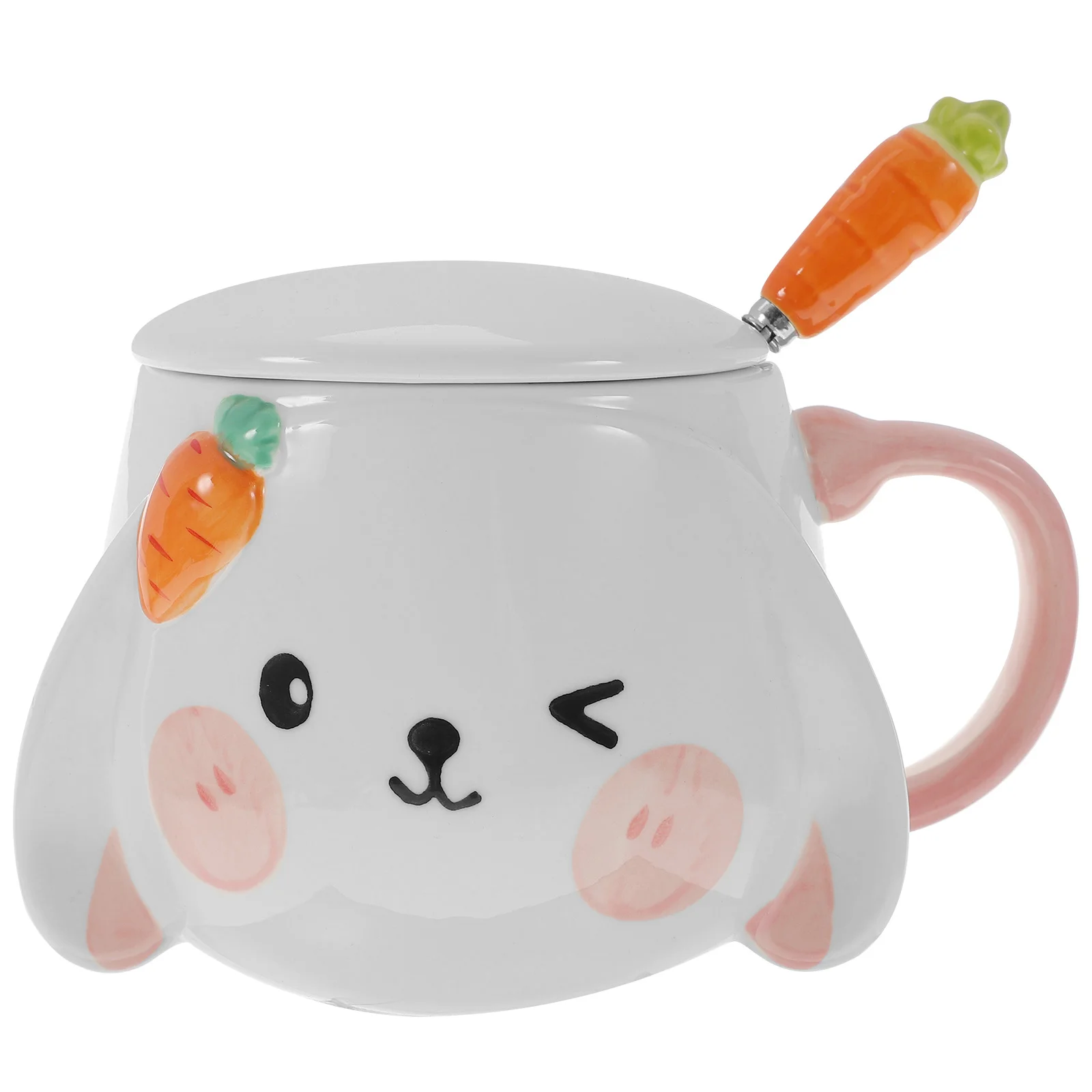 

Mug Cup Coffee Ceramic Easter Cups Hot Bunny Mugs Breakfast Rabbit Animal Gift Porcelain Soup Chocolate Water Lid Couple Latte