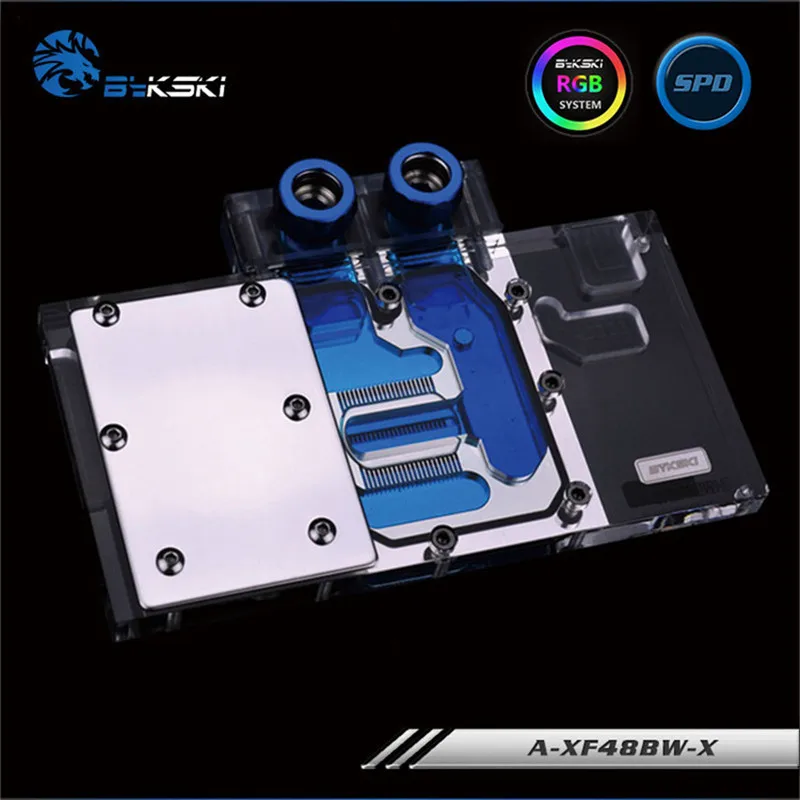 

Bykski Full Cover GPU Water Block For VGA XFX R9 RX480 R9 RX470 Wolf Graphics Card 12V 4P/5V 3P A-XF48BW-X