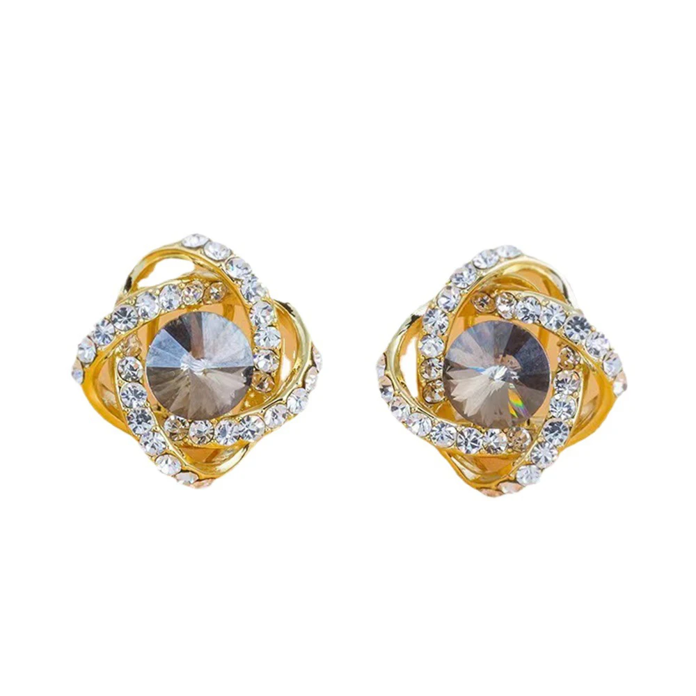 Earrings ear clips 2023 new Zirconia Earrings Jewelry for Women  for Women Sparkling Fine Jewelry Wrap Earrings Fashion