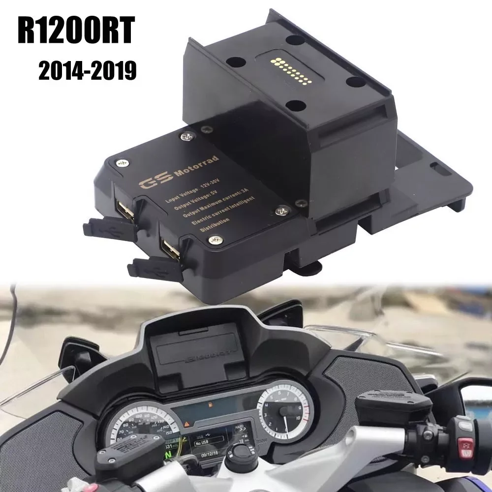 

For BMW R1200RT R1250 RT 2014-2019 Mobile Phone USB Navigation Bracket Motorcycle USB Charging Mount For