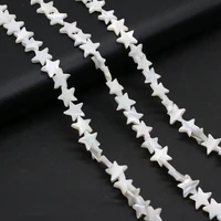 wholesale3pcs natural freshwater shells white five pointed star bead makingdiy necklace charm jewelry gift mother of pearl shell