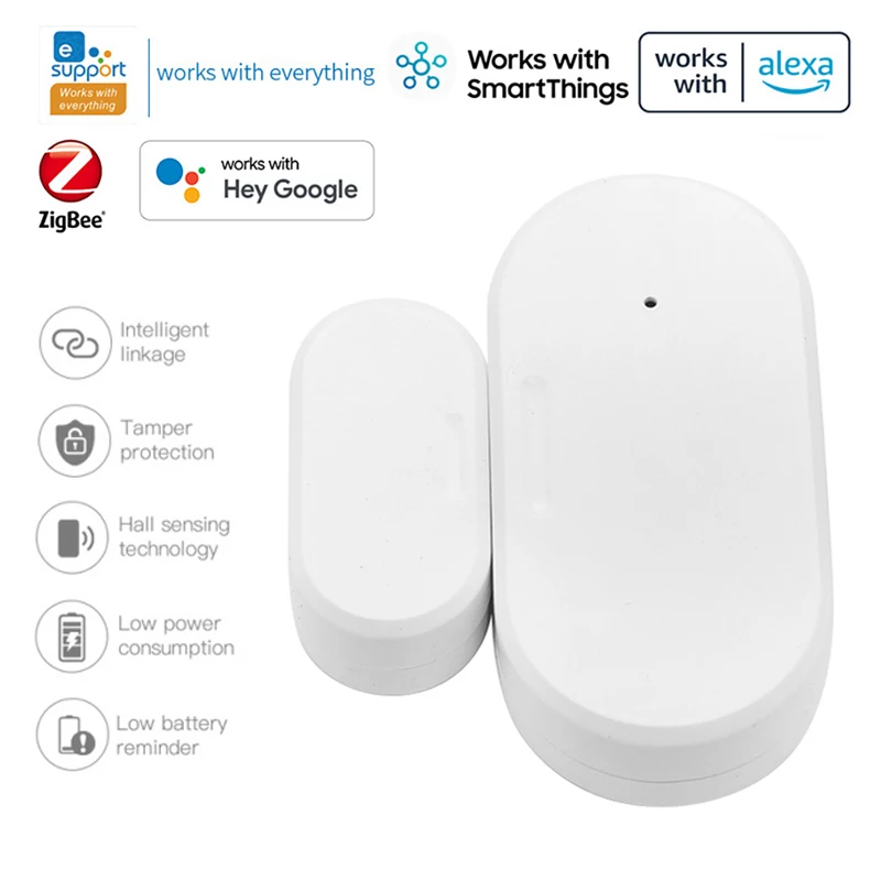 

Zigbee Smart Door Sensor Door Open / Closed Detectors EWelink App Notification Alert/Sound Security Alarm With Alexa Google Home