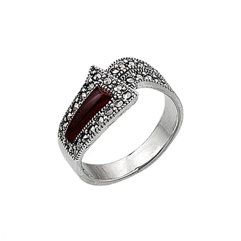 

Silver 925 Sterling Marcasite Ring