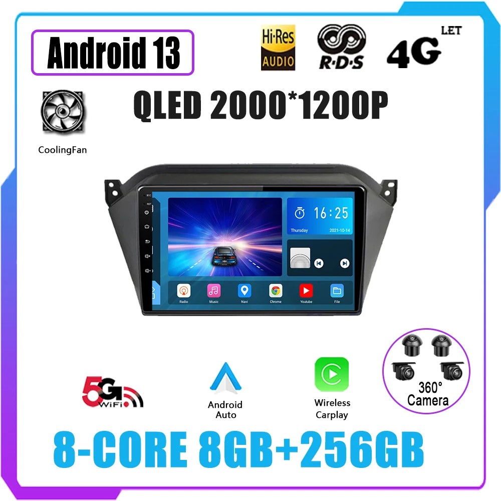 

For JAC S2 2015 2016 2017 2018 Android 13 Car Radio Multimedia Player Navigation GPS DSP Carplay WIFI