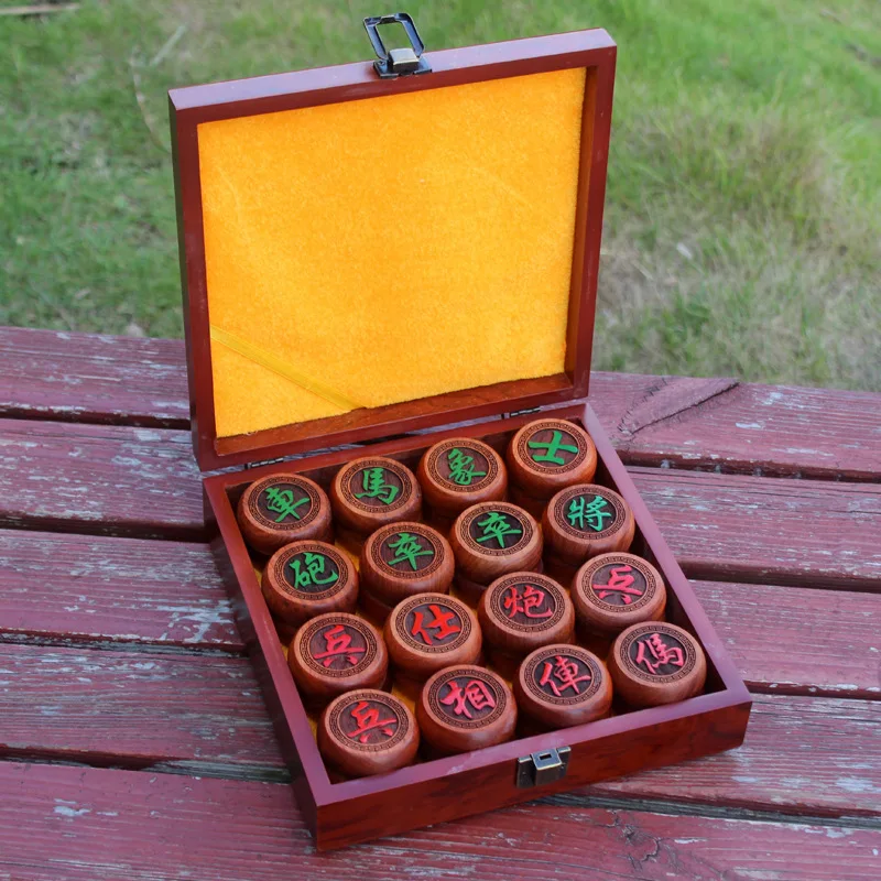 

Высококачественные деревянные китайские шахматы Xiangqi, набор для путешествий, настольная игра, настольная игра