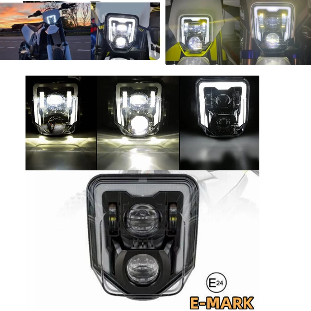 Мотоциклетная Фара Enduro Для Husqvarna 701 Светодиодная Supermoto TE TC FE FC Cafe Racer