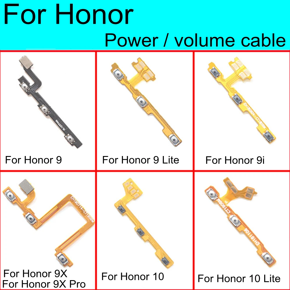 Кнопка питания вкл/выкл кнопка переключения громкости гибкий кабель для Huawei Honor 9