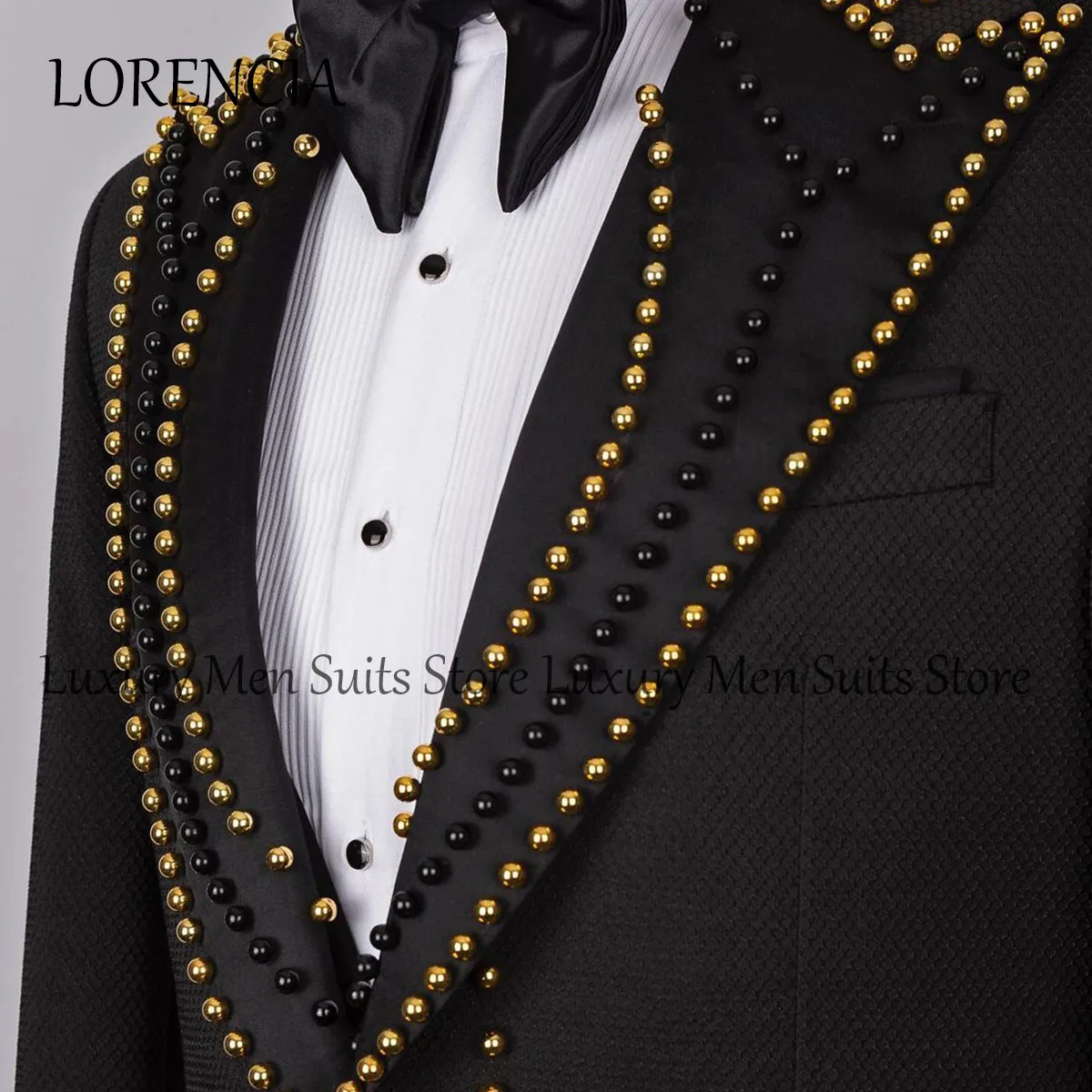 Роскошные мужские костюмы с жемчужинами и бусинами смокинги для жениха