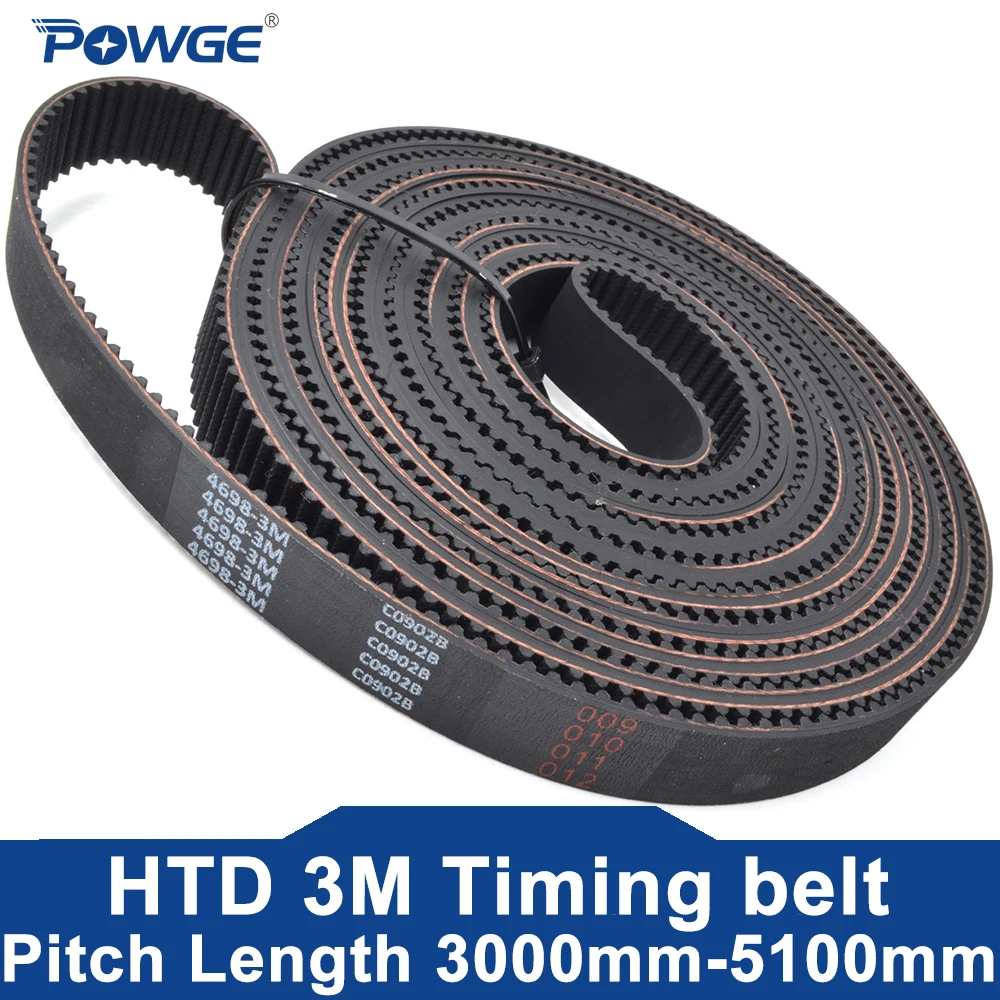 

Ремень ГРМ POWGE HTD 3M Lp = 3000 3300 3360 3390 3600 3750 4020 4200 4284 4500 4698 5100 ширина 6-30 HTD3M 3000-3M 5100-3M Резина