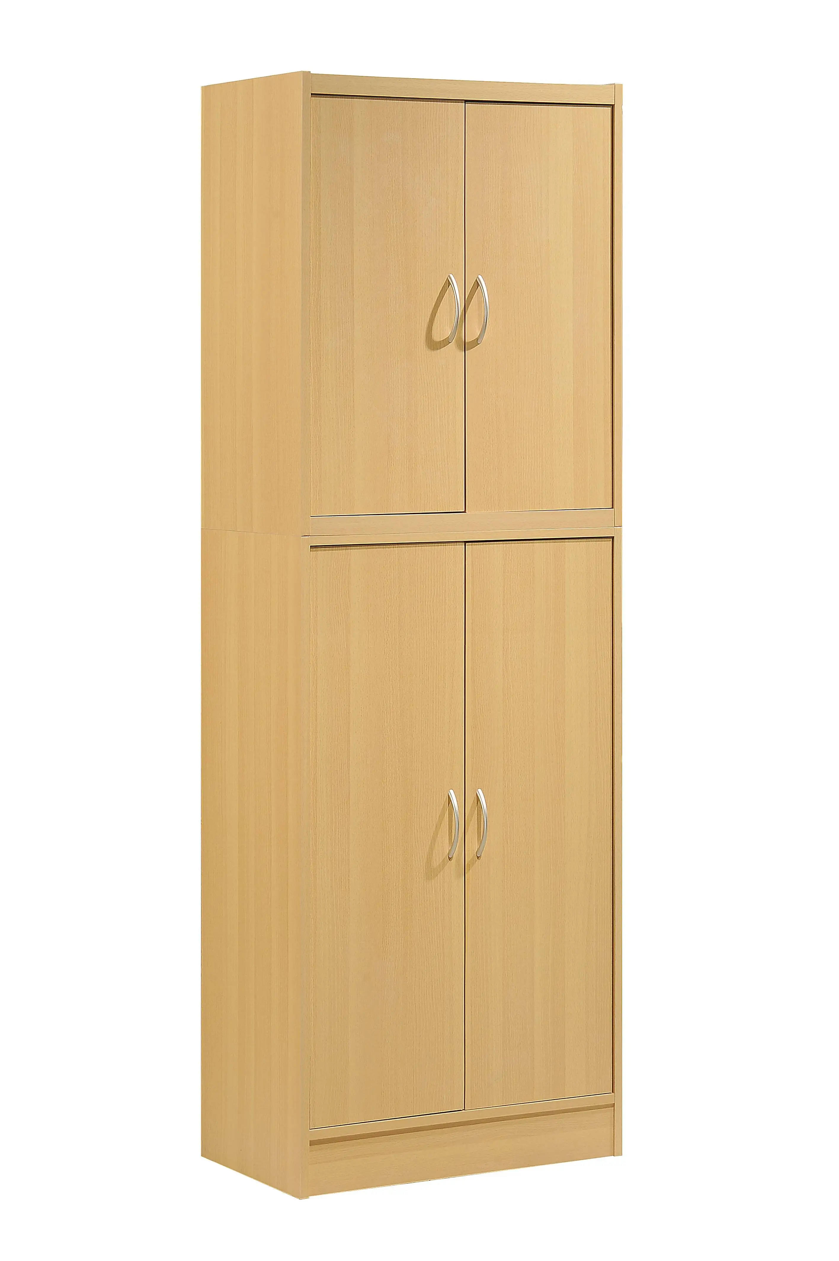 

Hodedah 4 - Door Kitchen Pantry with 4 - Shelves, Beech