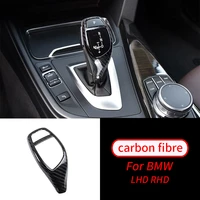 real carbon fiber shift knobs gear shift decorate cover trim car interior supplies for bmw 1 2 3 4 5 6 7 series x3 x4 x5 x6