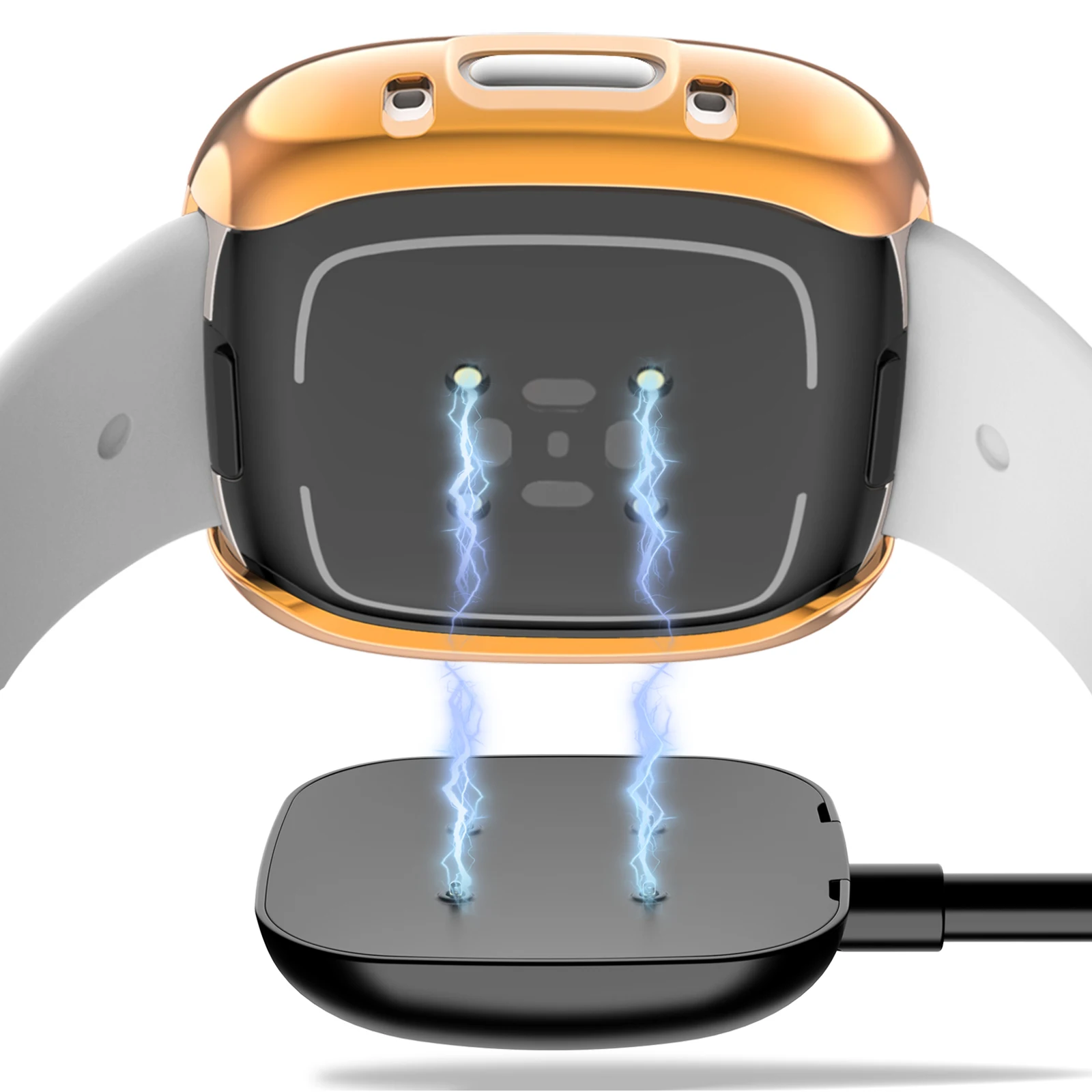 Watch Cover Case for Fitbit Versa 2/Versa 3/Versa 4 Screen Protector Case Bumper Cover for Fitbit Sense 2/Sense Protective Case