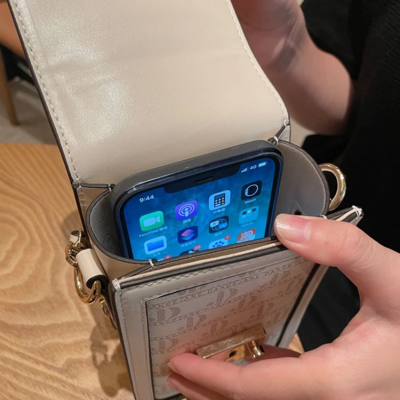 Genuine Leather Phone Bag Fancy Frills Women's Bag Small Messenger Bag Luxury Designer Mini Sling Bags