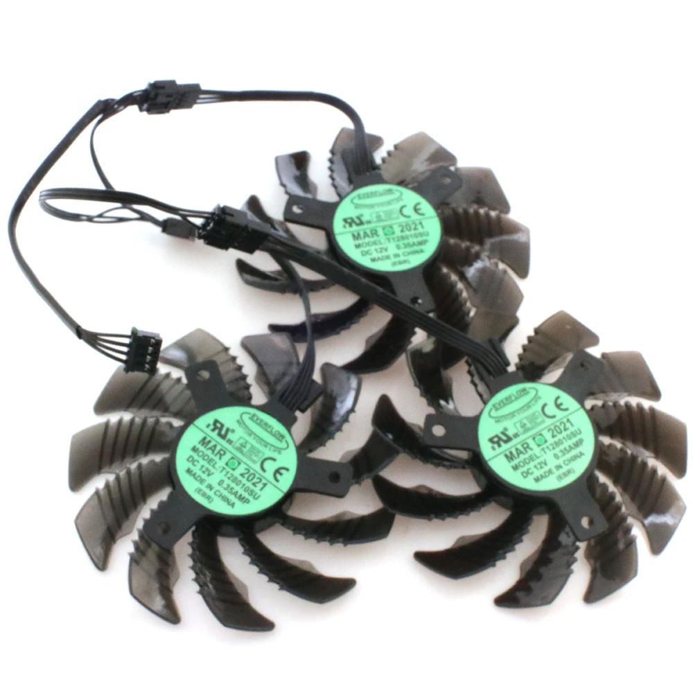 Бесплатная доставка 3 шт./лот T128010SU 12 В постоянного тока 0 35 А 75 мм VGA вентилятор 4