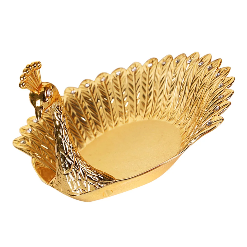 

Tray Jewelry Display Dish Trays Plate Snack Necklace Serving Trinket Bunny Dessertring Appetizer Candy Fruit Golden Storage