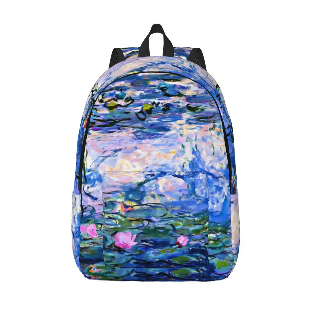 

Van Gogh Backpack Water Lilies Print University Backpacks Teen Pretty School Bags Designer Lightweight Rucksack