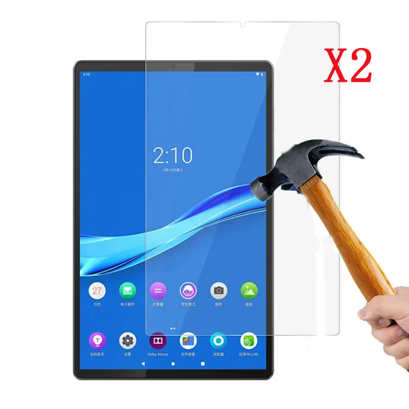 

2PCS Tempered Glass For Lenovo Tab M10 FHD Plus 10.3 X606F Screen Protector Anti Scratch Bubble Free HD Clear Protective Film