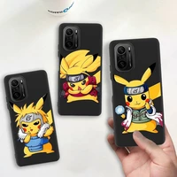 anime pokemon naruto pikachu phone case for redmi 9a 8a note 11 10 9 8 8t redmi 9 k20 k30 k40 pro max silicone soft cover
