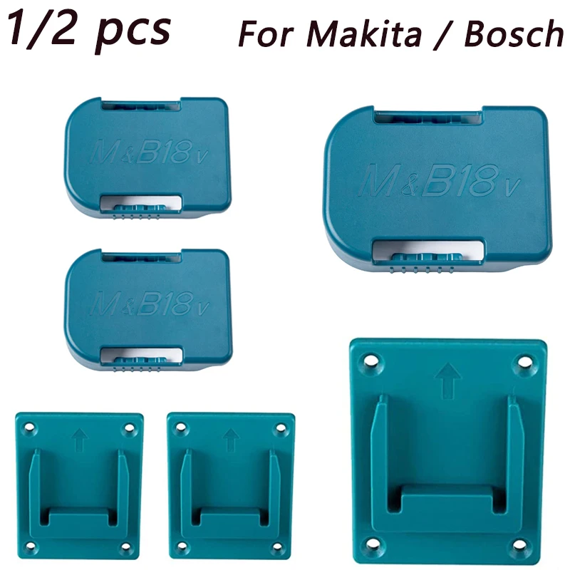 

1/2pcs Machine Holder Battery Storage Rack For Makita For Bosch 18V Batteries Wall Mount Tool Bracket Fixing Devices Hot