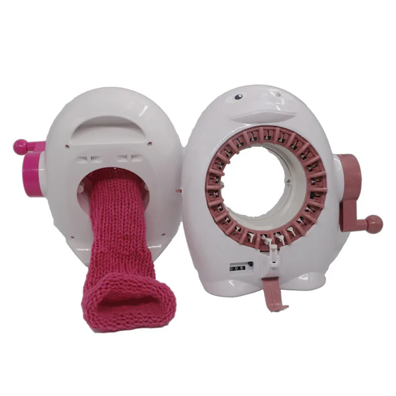 

Vertical Penguin Knitting Wool Machine Children's DIY Knitting Wool 22 Needles Weaving Machine Hand Knitting Scarf