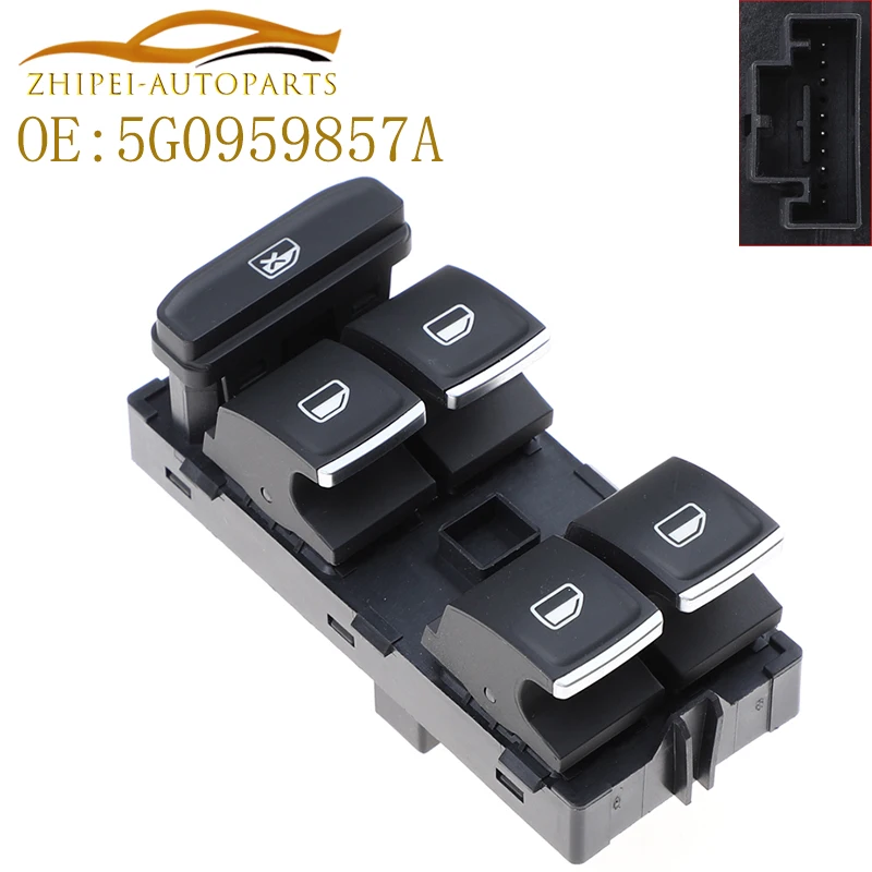 

5G 0959857 Кнопка управления стеклоподъемником автомобиля для Volkswagen Golf Mk7 Passat B8 Tiguan Touran 2014 2015 2016 2017 2018