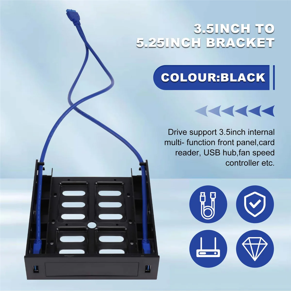 Передняя панель USB 3 0-2 шт. с устройством 5 дюйма/HDD или твердотельным накопителем 2