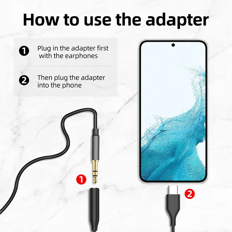 Оригинальный аудиоадаптер Usb Type-C на 3 5 мм кабель Aux наушники для Samsung Galaxy S22 S21 Ultra S20