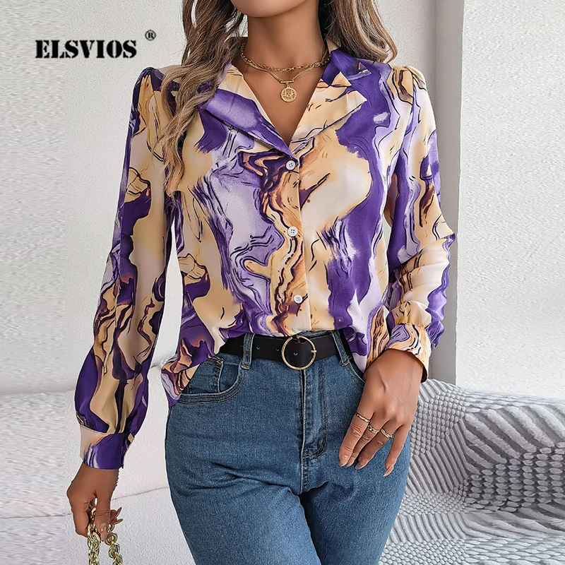 

Autumn Winter Fashion Contrasting Stripes Suit Collar Shirts Lady New Casual Long Sleeves Buttons Cardigans Blouses Streetwear