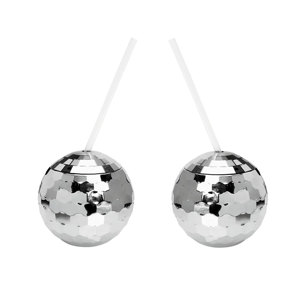 

Новинка, кружка в форме шара, мигающая Коктейльная чашка, кружка для напитков с соломинкой для бара, ночного клуба вечерние, 2 шт.