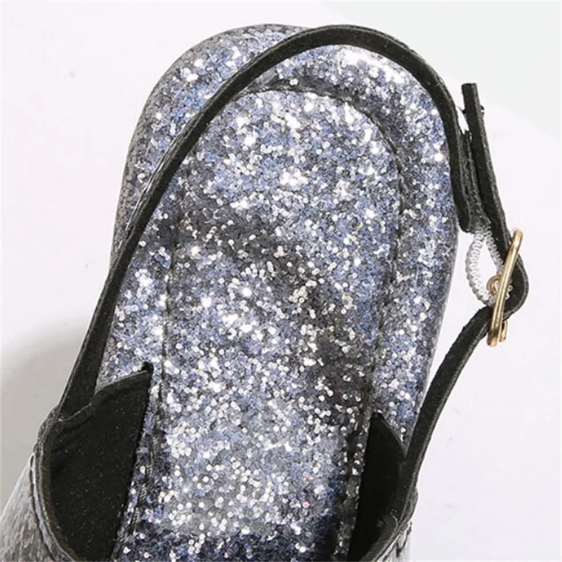 Women's Sequin Bow Fashion Sandals Low Heel Flat Roma Shoes Casual Beach Outdoor Flip Flop Sandals Metal Decoration Ladies Flat