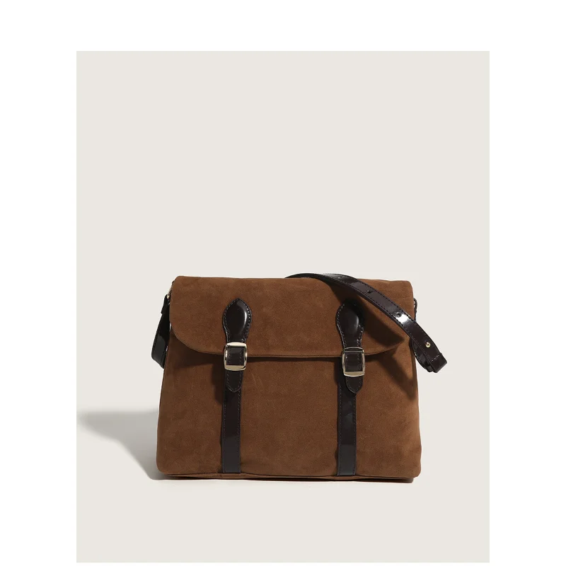 

Korean Version Vintage Faux Suede Shoulder Underarm Bags Autumn Winter New High Grade Handbag Women Fashion Casual Messenger Bag