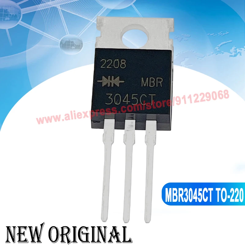 (5 шт.) B3045G MBR3045CT TO-220 45V 30A / BYC10-600 600V 10A TO-220-2 / KIA740H 55V 64A / EKI06051 60V 85A TO-220