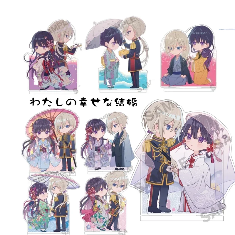 Фото Япония My Happy Marriage Аниме Фигурки Saimori Miyo Косплей Акриловые Подставки Kudō Kiyoka Модель Персонажа Симпатичная Пластина Настольный Декор Pro №1