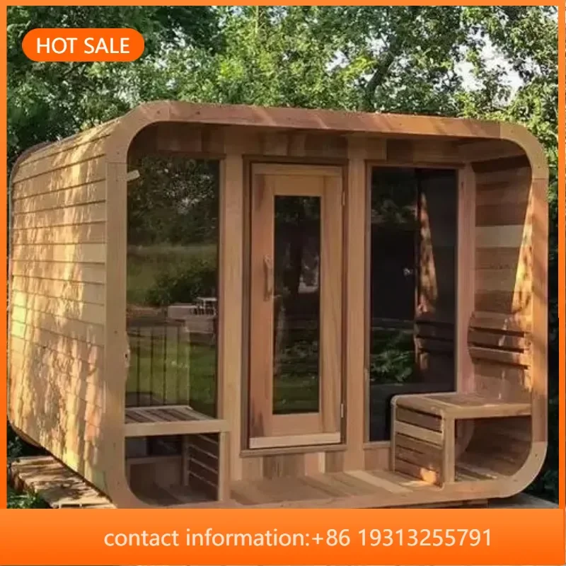 Фото 【Хит продаж】Уличная сауна Smartmak Red Cedar Cube с печью Harvia №1