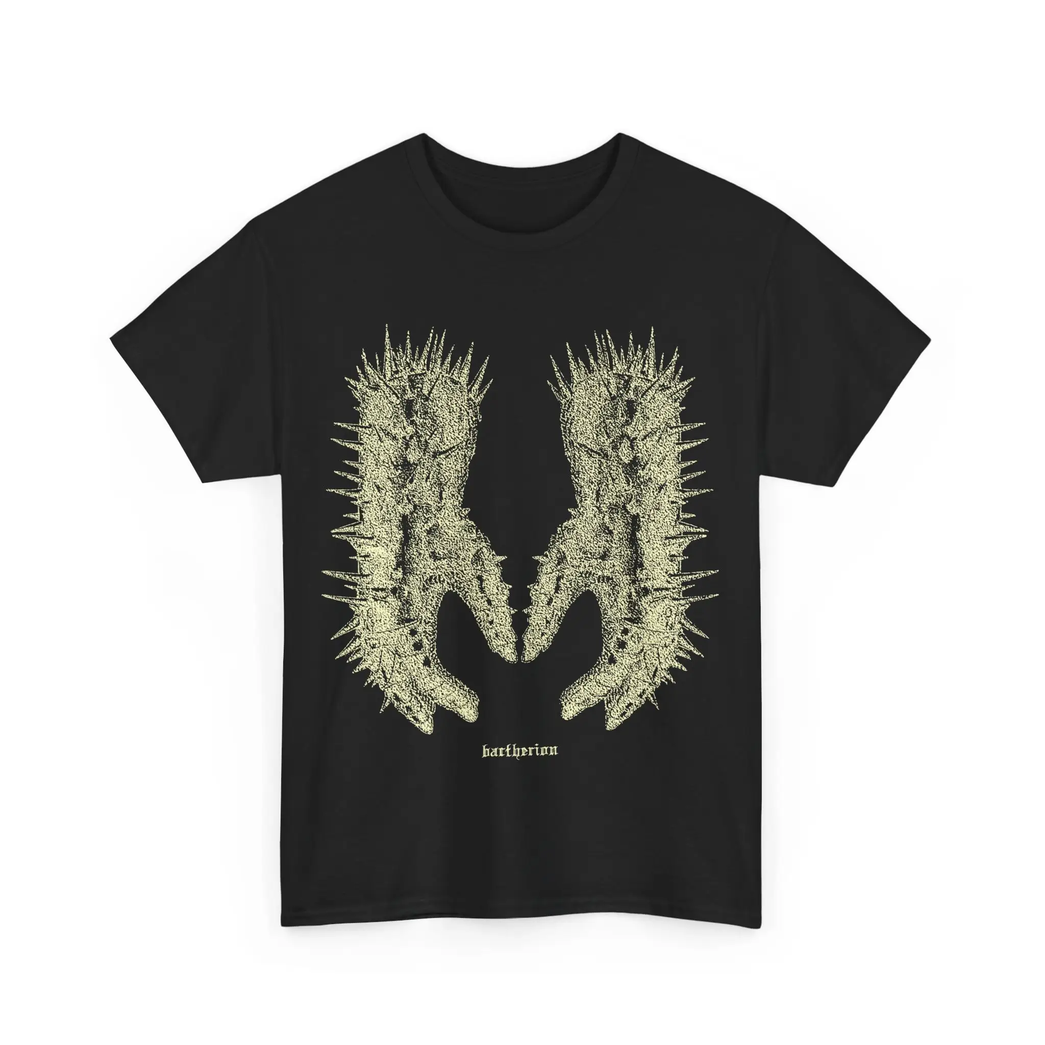 Футболка Bactherion из тяжелого хлопка с изображением темной дороги Хэллоуина ужасов