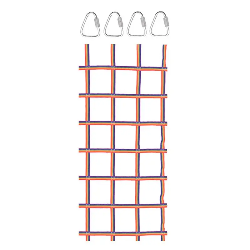

Climbing Rope Net For Kids Climbing Cargo Net 89''x46'Net With Hooks Treehouse Jungle Gyms Climbing Rope Net Slackline