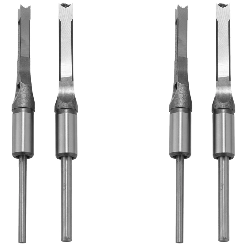 

4Pcs Wood Drill Bits Square Hole Drill Bits Woodworking Mortising Chisel Countersink Bit Kits Tools (3/8 Inch 1/2 Inch)