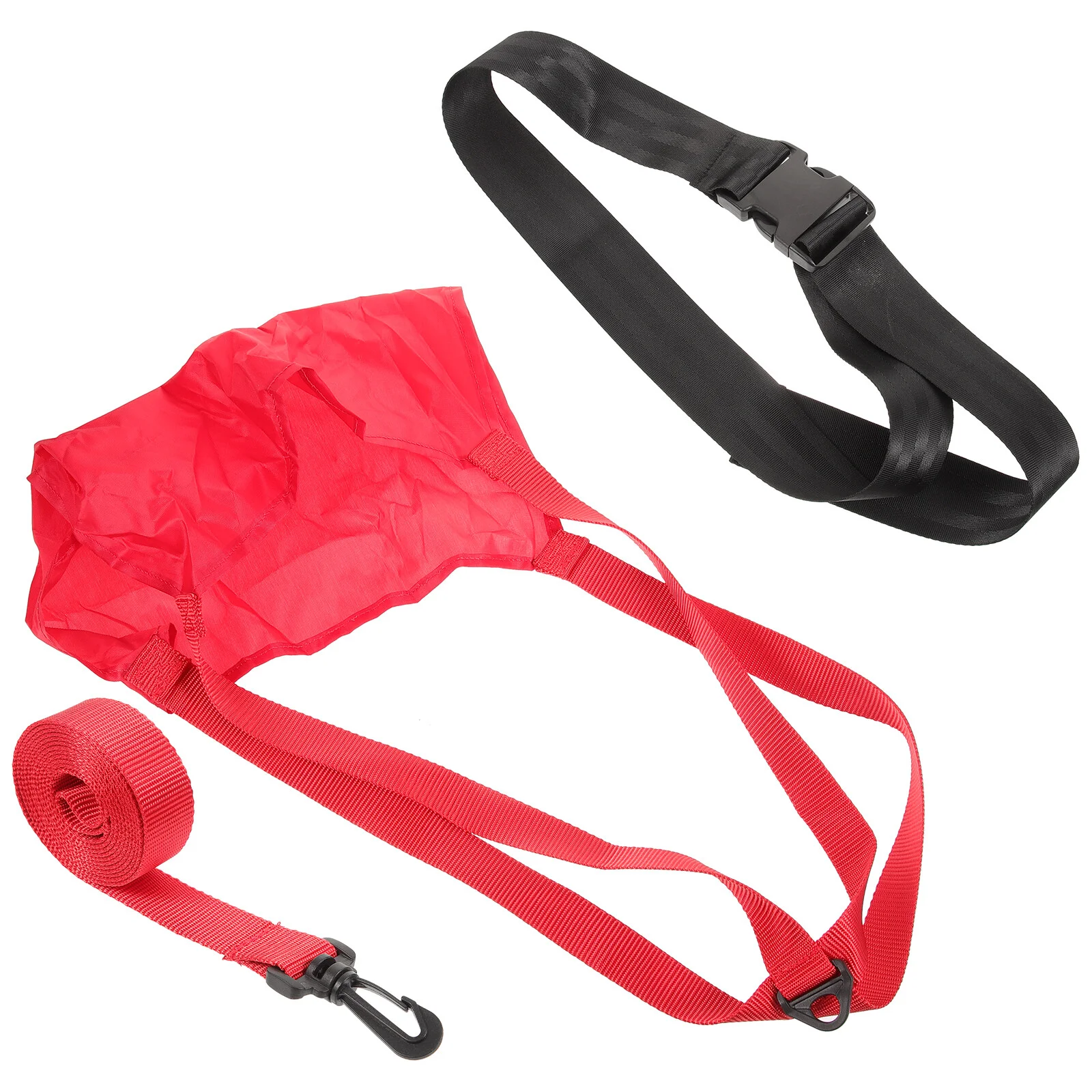 

Парашют для плавания, оборудование для тренировок, прочный эластичный ремень, 1 шт. (красный) Статический эластичный костюм, набор принадлежностей, лента