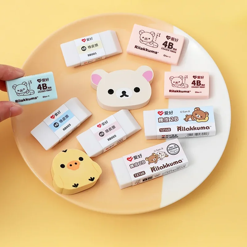 4 Упаковки AIHAO RB007 Rilakkuma 4B Ластики Для Карандашей Kawaii Мультфильм Резиновая