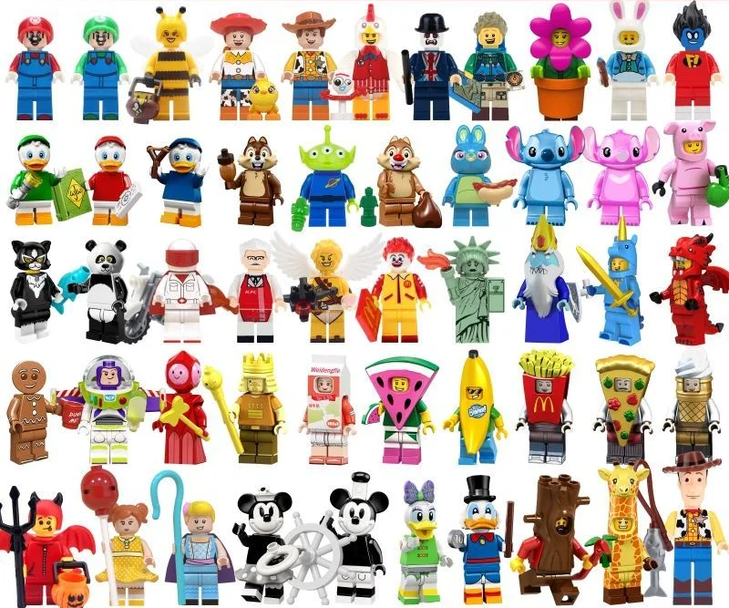 Мини фигурки героев Диснея конструктор Ранни-Пух Микки Маус Стич Дональд Дак |