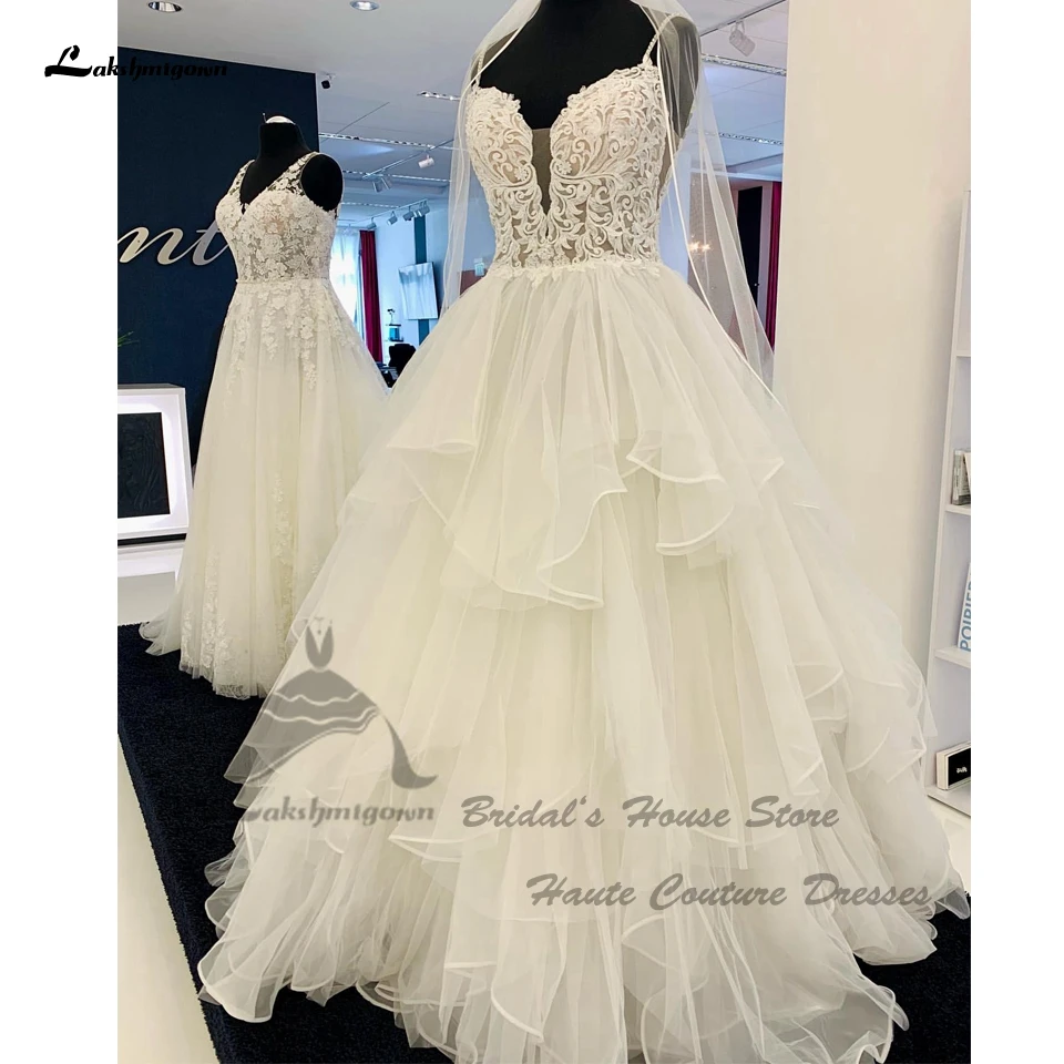 

Lakshmigown сексуальное свадебное платье 2022 с V-образным вырезом кружевные Бохо женские A-силуэты Свадебные платья с открытой спиной Robe Mariage Femme