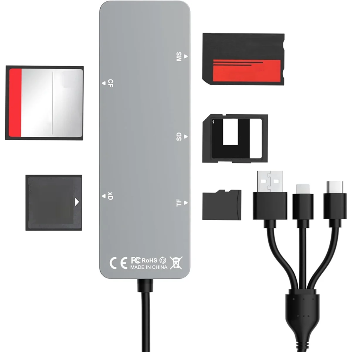 5 в 1 устройство для чтения карт памяти SD/TF/MS/CF/XD