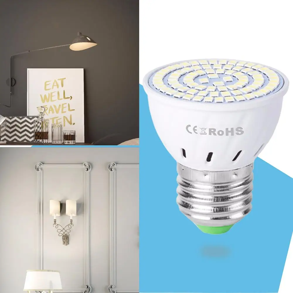

1pcs E27 Lamp Spotlight Bulb 48 60 80LEDs 220V Bombillas Led MR16 Lampada Spot Light 5W 7W 9W For Bedroom Living Room Hallway
