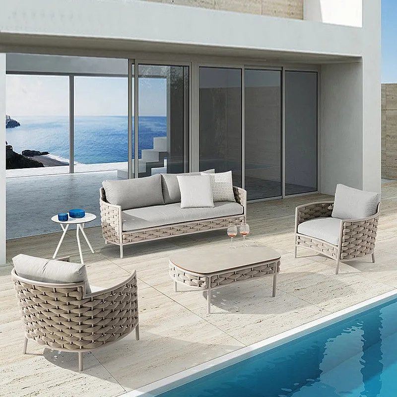

Outdoor Furniture Sofa Rope Woven Courtyard Villa Open Air