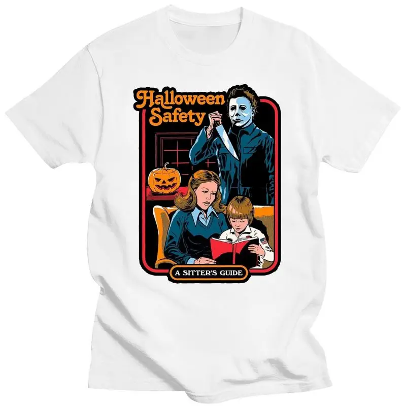 

Мужская одежда-рубашка, мужская майка Майерс, Хэллоуин, безопасность, ужас, культ фильма, шутка, футболка, забавная